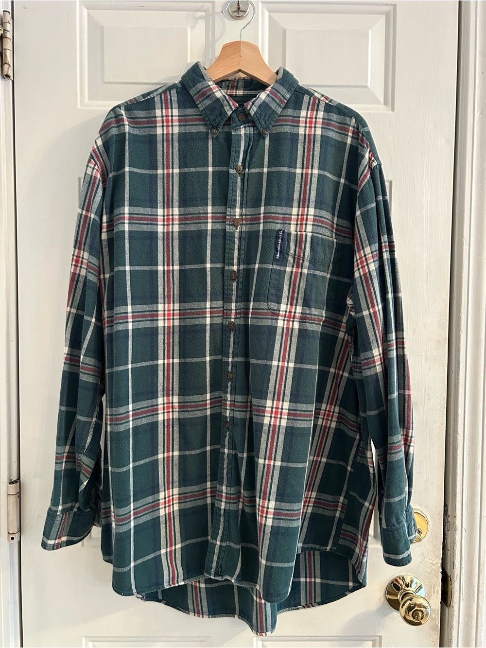Abercrombie & Fitch Green Plaid Button-Down Shirt